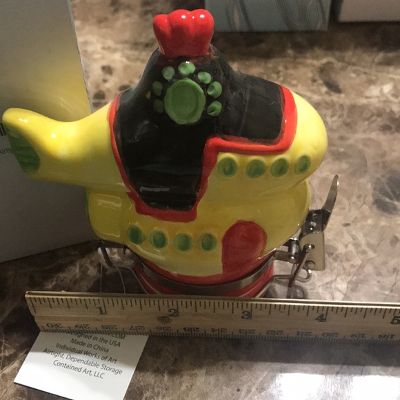 Contained Art Submarine Ceramic Container Jar New - Picture 4 of 13